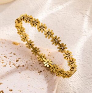 Flower Pattern Bangles - TA24