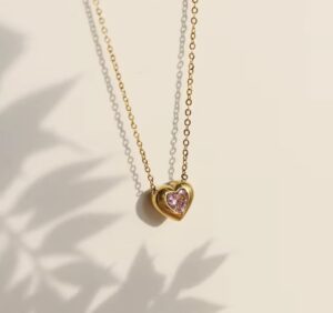 Simple Pink stone pendant